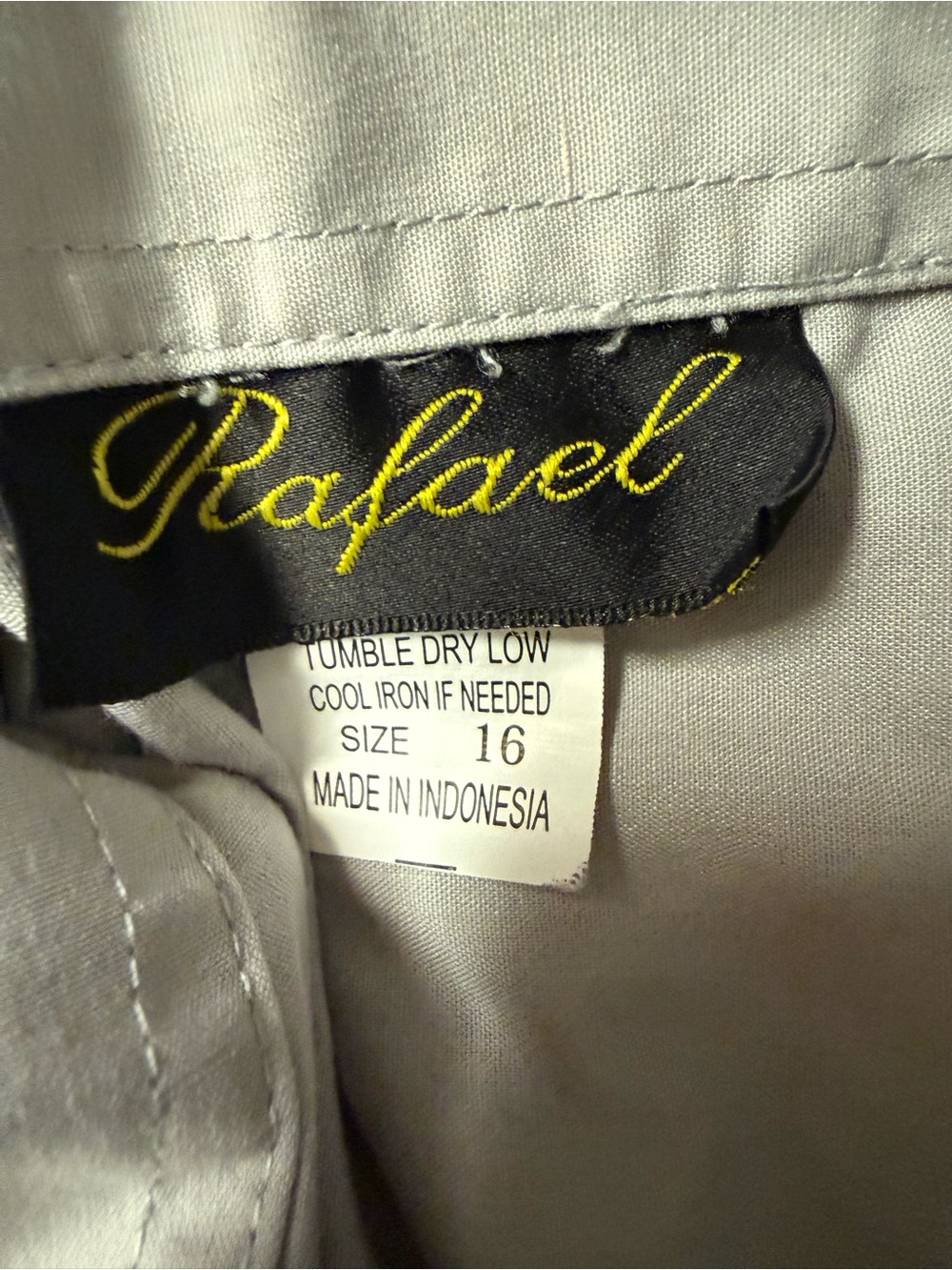 RAFAEL Boy’s Long Sleeve Button-Up Shirt - Taupe - Picture 2 of 2